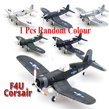 Load image into Gallery viewer, 20*18CM  Assemble Fighter Model Toys Building Tool Sets Combat Aircraft Diecast War-II BF-109 Hurricane Spitfire Pirate Military
