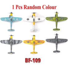 Load image into Gallery viewer, 20*18CM  Assemble Fighter Model Toys Building Tool Sets Combat Aircraft Diecast War-II BF-109 Hurricane Spitfire Pirate Military