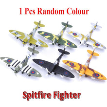Load image into Gallery viewer, 20*18CM  Assemble Fighter Model Toys Building Tool Sets Combat Aircraft Diecast War-II BF-109 Hurricane Spitfire Pirate Military